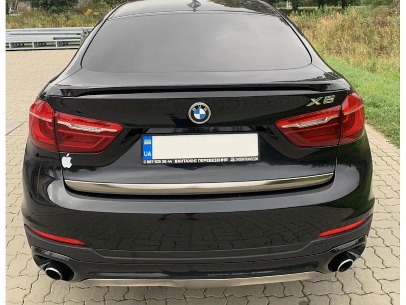 Спойлер Чорний глянець V2 на BMW X6 F16 2014-2018 року