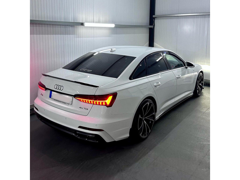 Спойлер Чорний глянець V1 на Audi A6 C8 2018-2023 року