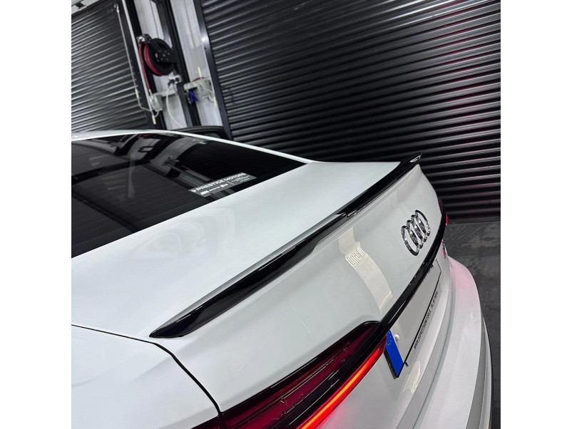 Спойлер Чорний глянець V1 на Audi A6 C8 2018-2023 року