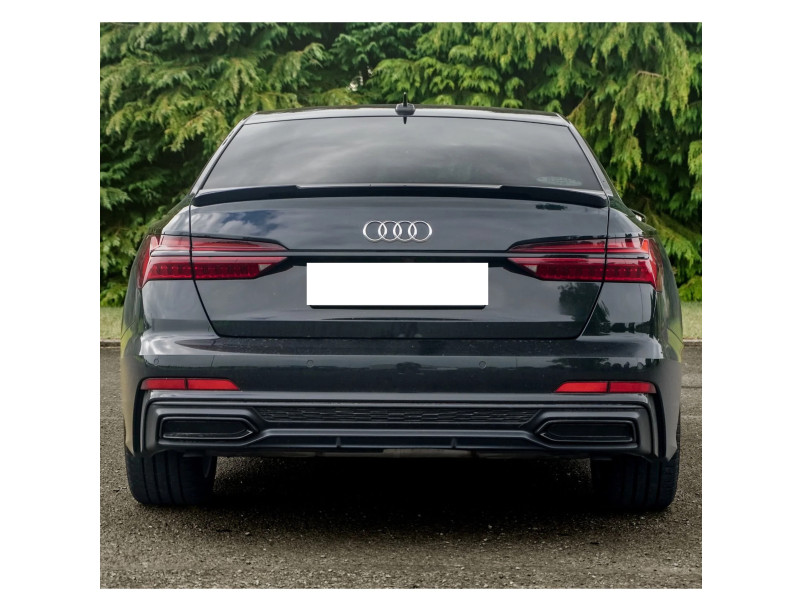 Спойлер Чорний глянець V1 на Audi A6 C8 2018-2023 року