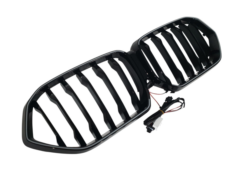 Ніздрі Чорний глянець LED ( Iconic Glow ) 1bar на BMW X6 G06 2019-2022 року