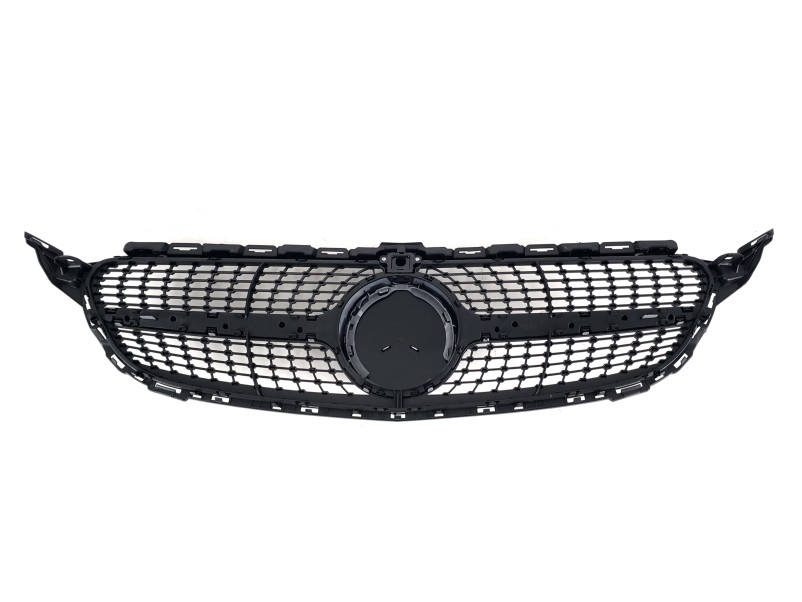 Решітка радіатора Black ( з місцем під камеру ) Diamond  на Mercedes-Benz C-Class W205 2018-2021 року