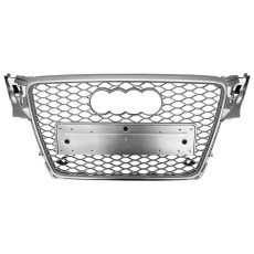 Решітка радіатора Full Silver ( стиль RS4 ) на Audi A4 B8 2007-2011 року