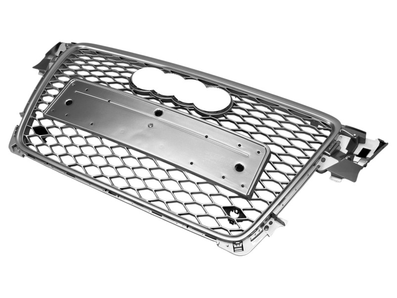 Решітка радіатора Full Silver ( стиль RS4 ) на Audi A4 B8 2007-2011 року