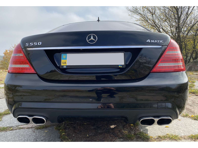 Насадки на вихлоп  ( стиль S65 AMG ) на Mercedes-Benz S-Class W221 2009-2013 року