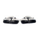 Дифузор ( заднього бампера ) Full Black / Chrome Pipe ( стиль E63 ) Coupe AMG на Mercedes-Benz E-Class W213 2020-2023 року
