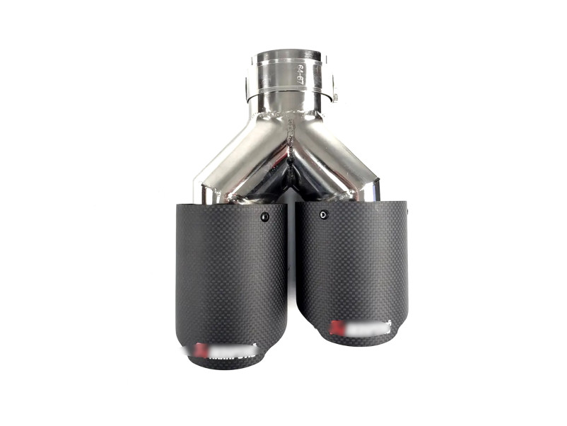 Насадки на вихлоп Carbon ( матовий ) 54mm To 76mm ( подвійна Y ) на Akrapovič Akrapovič