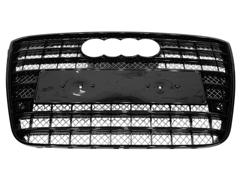 Решітка радіатора Full Black ( в стилі W12 ) на Audi A8 D4 2010-2014 року