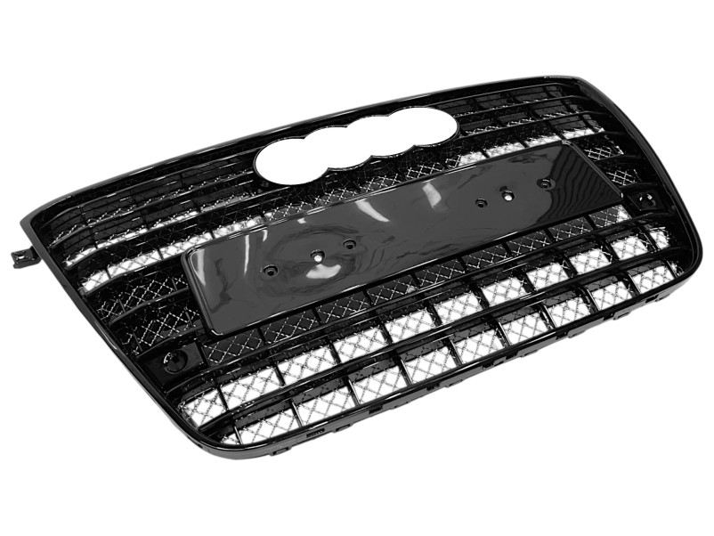 Решітка радіатора Full Black ( в стилі W12 ) на Audi A8 D4 2010-2014 року