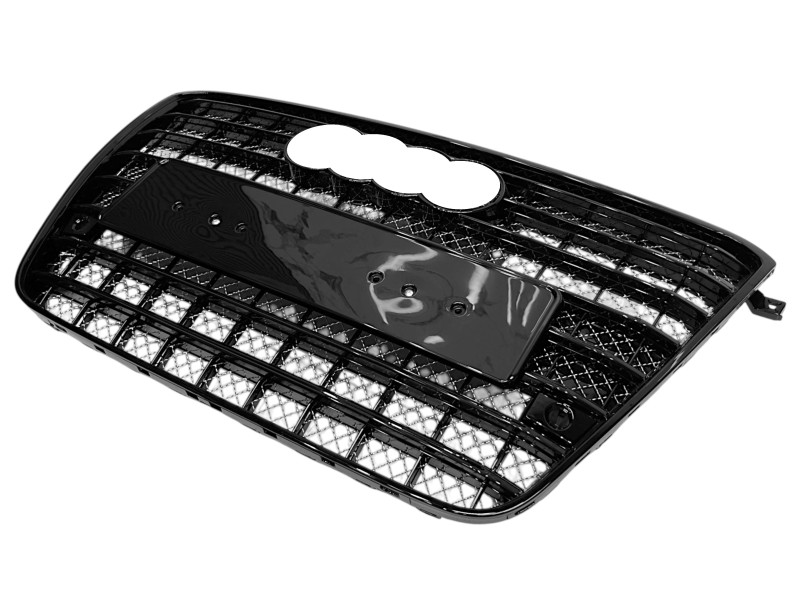 Решітка радіатора Full Black ( в стилі W12 ) на Audi A8 D4 2010-2014 року