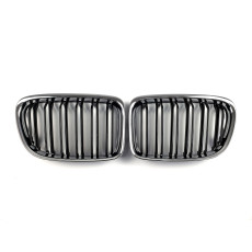 Ніздрі Чорний Глянець Хром Рамка ( Подвійні M-Look ) на BMW X1 E84 2009-2015 року