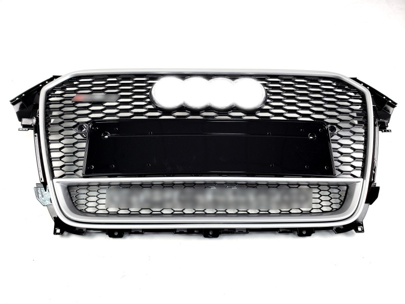 Решітка радіатора Silver Black ( стиль RS4 quattro ) на Audi A4 B8 2011-2015 року
