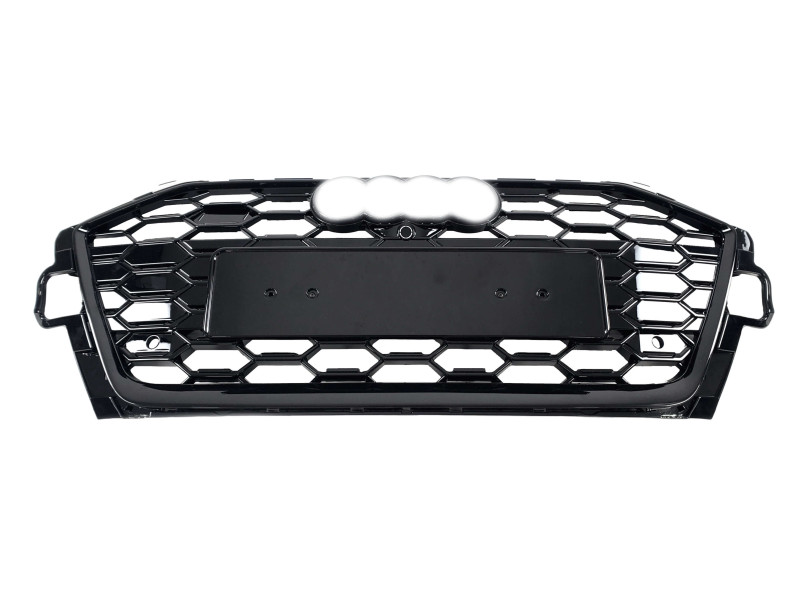 Решітка радіатора Full Black Gloss ( в стилі S4 ) на Audi A4 B9 2019-2023 року