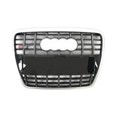 Решітка радіатора Black Silver ( в стилі S6 ) без PDC на Audi A6 C6 2004-2011 року
