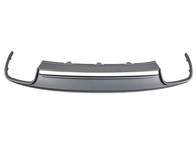 Дифузор ( заднього бампера ) Silver ( в стилі S4 00-00 ) на Audi A4 B8 2011-2015 року