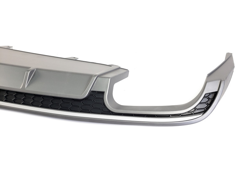 Дифузор ( заднього бампера ) Silver ( в стилі S6 00-00 ) на Audi A6 C7 2014-2018 року
