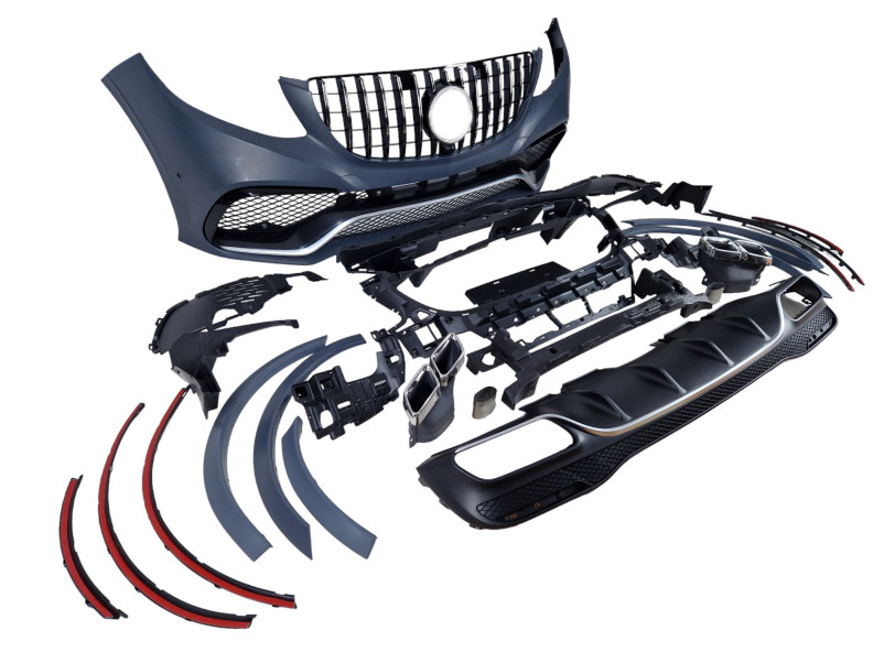 Комплект обвісів  ( стиль GLE63 AMG ) Body Kit на Mercedes-Benz GLE-Class W166 2015-2018 року