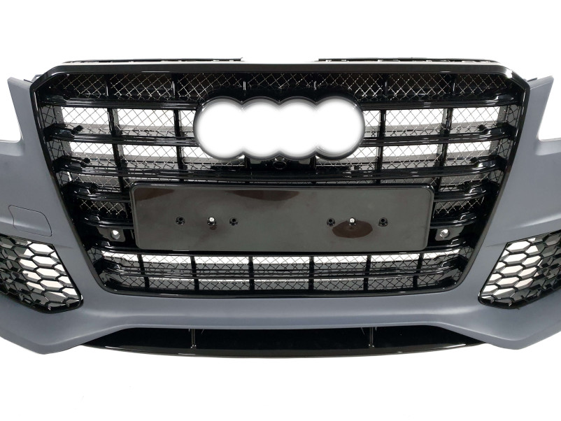Передній бампер  ( з решіткою в стилі W12 ) FB на Audi A8 D4 2014-2017 року