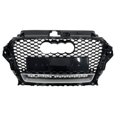 Решітка радіатора Full Black / Silver ( в стилі RS3 ) на Audi A3 8V 2012-2016 року