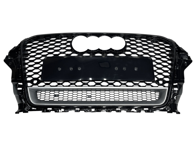 Решітка радіатора Full Black / Silver ( в стилі RS3 ) на Audi A3 8V 2012-2016 року