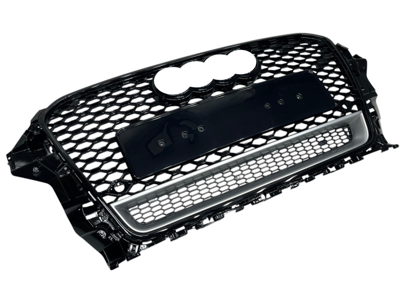 Решітка радіатора Full Black / Silver ( в стилі RS3 ) на Audi A3 8V 2012-2016 року