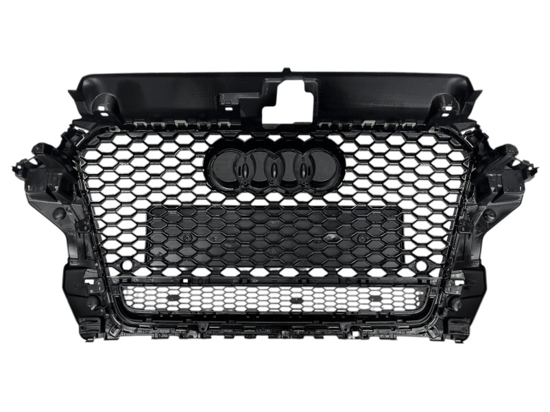 Решітка радіатора Full Black / Silver ( в стилі RS3 ) на Audi A3 8V 2012-2016 року