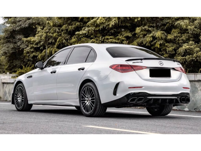 Дифузор ( заднього бампера ) Full Black C63 Style на Mercedes-Benz C-Class W206 2021-2026 року