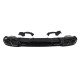 Дифузор ( заднього бампера ) Full Black / Black Pipe ( стиль E63 ) Coupe AMG на Mercedes-Benz E-Class W213 2016-2020 року
