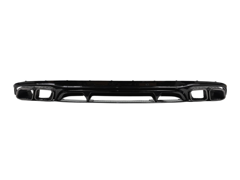 Дифузор ( заднього бампера ) Full Black / Black Pipe ( стиль E63 ) Coupe AMG на Mercedes-Benz E-Class W213 2016-2020 року