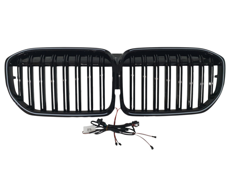 Ніздрі Чорний глянець LED ( Iconic Glow ) 2bar на BMW 7 Series G11 / G12 2019-2023 року