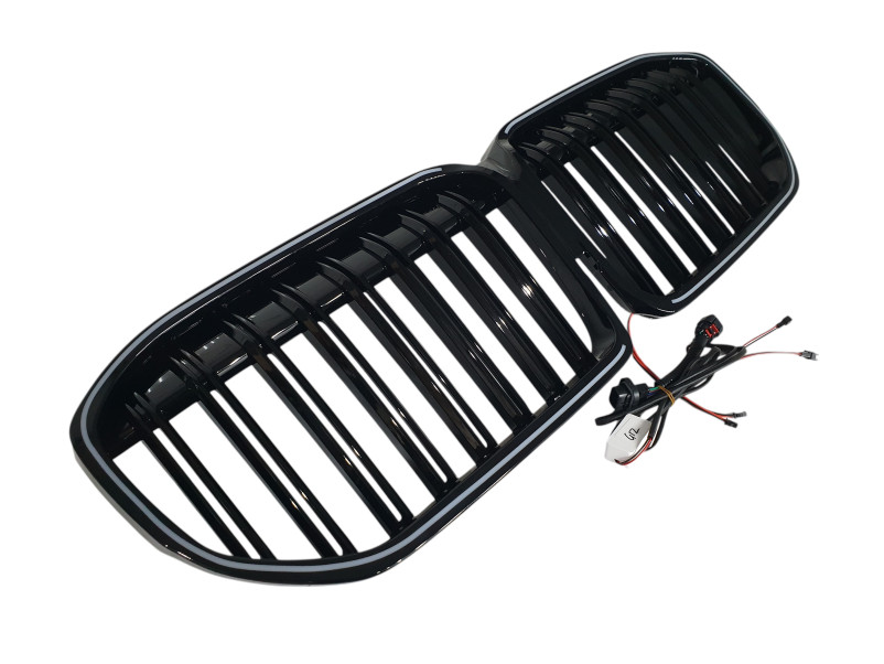 Ніздрі Чорний глянець LED ( Iconic Glow ) 2bar на BMW 7 Series G11 / G12 2019-2023 року