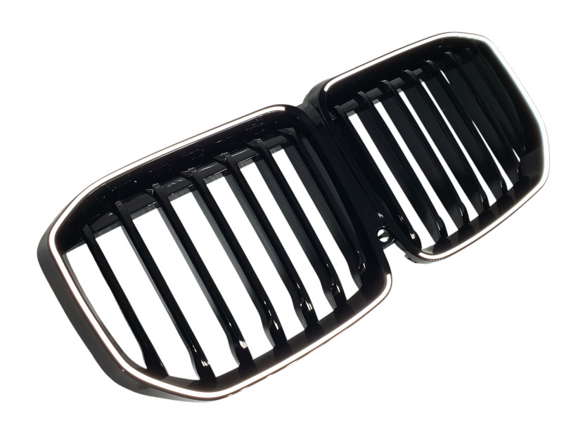 Ніздрі Чорний глянець LED ( Iconic Glow ) 1bar на BMW X7 G07 2018-2022 року
