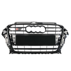 Решітка радіатора Full Black ( в стилі S3 ) ПОШКОДЖЕНА №2 на Audi A3 8V 2012-2016 року