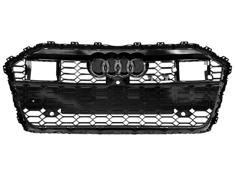 Решітка радіатора Chrome Black ( в стилі RS6 під камеру та радари ) на Audi A6 C8 2018-2023 року