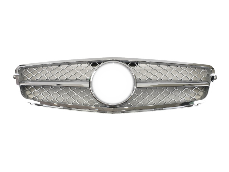 Решітка радіатора Silver SL на Mercedes-Benz C-Class W204 2007-2014 року