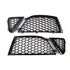 Решітки в бампер Full Black ( RS бампер комплект V1 ) на Audi A4 B8 2007-2011 року