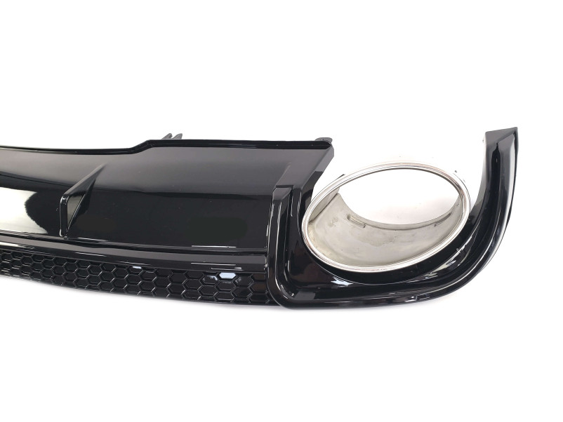 Дифузор ( заднього бампера ) Full Black / Chrome Pipe ( в стилі RS4 ) на Audi A4 B9 2015-2019 року
