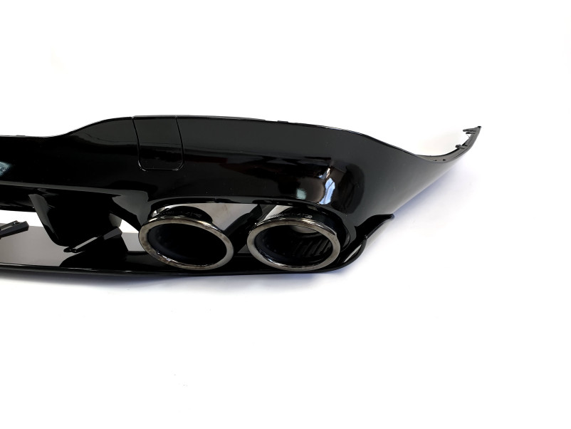 Дифузор ( заднього бампера ) Full Black ( стиль CLA45 AMG ) на Mercedes-Benz CLA-Class C118 2019-2023 року