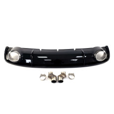 Дифузор ( заднього бампера ) Full Black / Chrome Pipe ( в стилі RS4 ) на Audi A4 B8 2011-2015 року