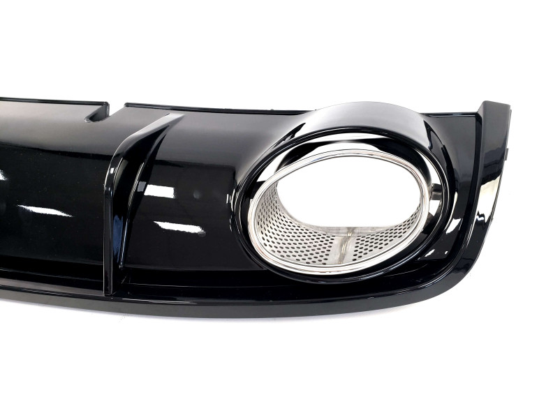 Дифузор ( заднього бампера ) Full Black / Chrome Pipe ( в стилі RS4 ) на Audi A4 B8 2011-2015 року