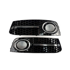 Решітки в бампер Chrome Black ( в стилі RS4 ) на Audi A4 B8 2007-2011 року