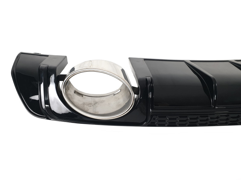 Дифузор ( заднього бампера ) Full Black / Chrome Pipe ( в стилі TTRS ) на Audi TT 8S 2014-2018 року
