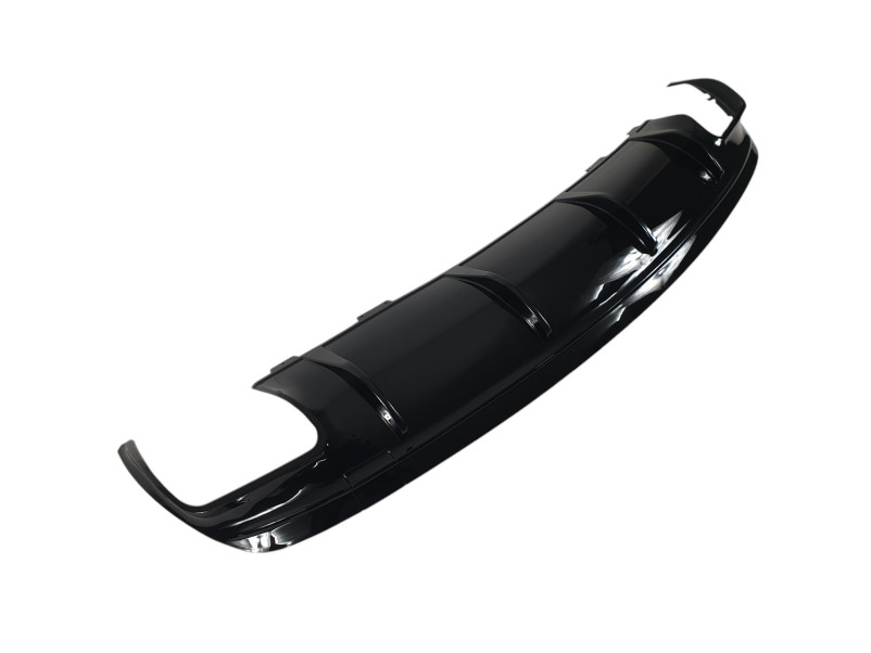 Дифузор ( заднього бампера ) Full Black / Chrome Pipe ( стиль CLA45 AMG ) на Mercedes-Benz CLA-Class C117 2017-2019 року