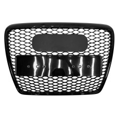 Решітка радіатора Full Black ( в стилі RS6 ) без PDC на Audi A6 C6 2004-2011 року