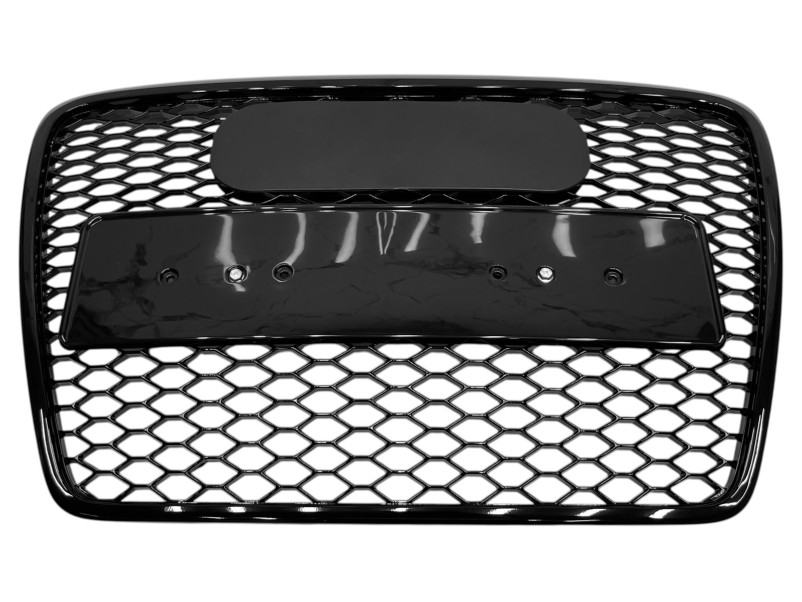 Решітка радіатора Full Black ( в стилі RS6 ) без PDC на Audi A6 C6 2004-2011 року