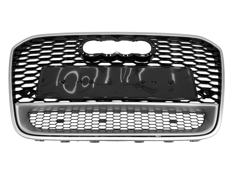 Решітка радіатора  ( в стилі RS6 quattro ) Silver Black на Audi A6 C7 2011-2014 року