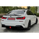 Дифузор ( заднього бампера ) Чорний глянець DS ( з лед ліхтарем ) на BMW 3 Series G20 / G21 2018-2022 року