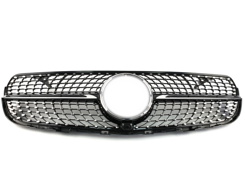 Решітка радіатора  ( з місцем під камеру ) Diamond Black на Mercedes-Benz GLC-Class X253 2015-2019 року