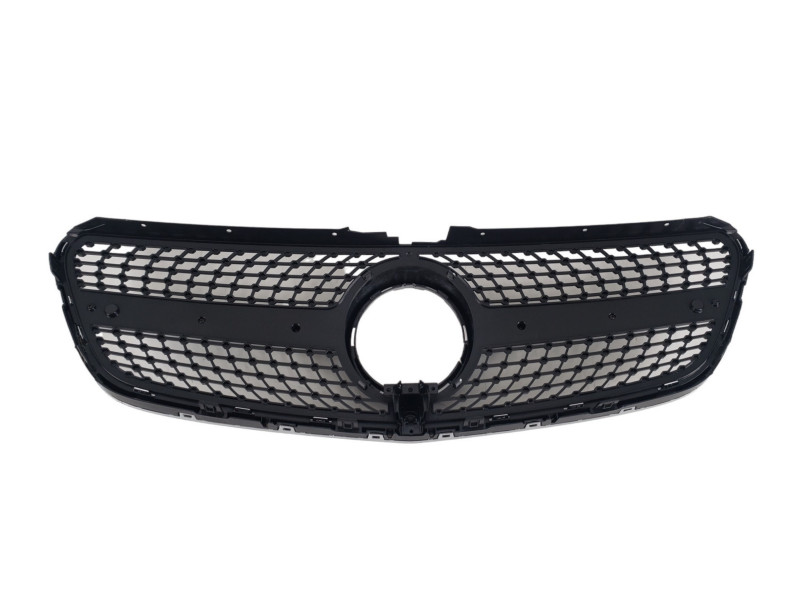 Решітка радіатора Black ( з місцем під камеру ) Diamond на Mercedes-Benz V-Class W447 2014-2019 року