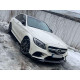 Губа ( переднього бампера ) Чорний глянець ( стиль Brabus ) на Mercedes-Benz C-Class W205 2018-2021 року